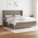 vidaXL Boxspring met matras stof taupe 180x200 cm, Verzenden, Nieuw