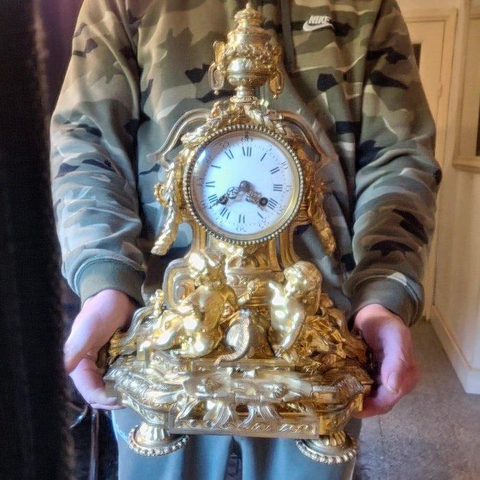 Commode klok Lodewijk XVI-stijl - Verguld brons - 1850-1900, Antiek en Kunst, Antiek | Klokken