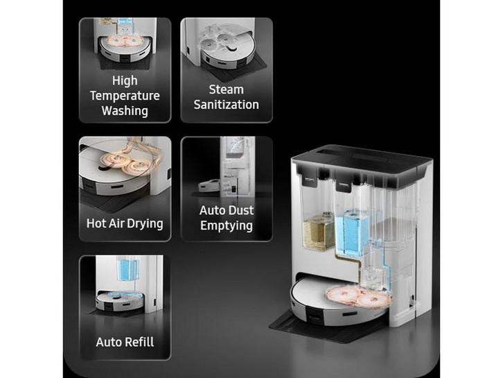 Samsung Bespoke Jet Bot Combo Steam - Robotstofzuiger met, Elektronische apparatuur, Stofzuigers, Zo goed als nieuw, Verzenden