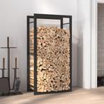 vidaXL Haardhoutrek 50x28x94 cm staal matzwart, Verzenden