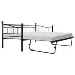 vidaXL Bedframe staal zwart 180x200/90x200 cm, Huis en Inrichting, Slaapkamer | Bedden, Verzenden, Nieuw