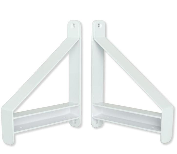 DX Plankdragerset DUO 200x160 mm wit, Doe-het-zelf en Bouw, Hang- en Sluitwerk, Klink of Kruk, Nieuw, Overige materialen