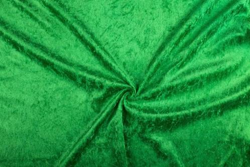 Velvet stof groen stof - 10m rol - Polyester stof, Hobby en Vrije tijd, Stoffen en Lappen, Verzenden