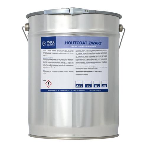 Wixx Houtcoat Koolteer Vervanger Zwart Zwart 5L, Doe-het-zelf en Bouw, Verf, Beits en Lak, Zwart, Nieuw, Verzenden