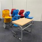 Complete schoolset,  27 stoelen + 27 tafels voor