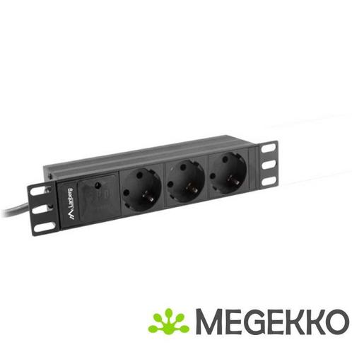 Lanberg PDU-03F-0200-BK energiedistributie 3 AC-uitgang(en), Computers en Software, Computerbehuizingen, Nieuw, Verzenden