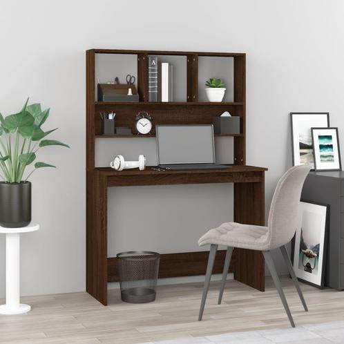 vidaXL Bureau met schappen 102x45x148 cm bewerkt hout, Huis en Inrichting, Bureaus, Nieuw, Verzenden