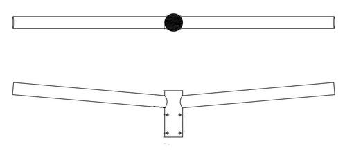 Lampenrek lang tweevoudig buis 60mm /150cm t.b.v.  t.b.v. mo, Zakelijke goederen, Overige Zakelijke goederen, Verzenden