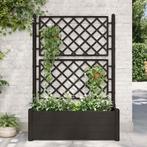 vidaXL Plantenbak met latwerk 100x43x142 cm PP antraciet, Tuin en Terras, Verzenden, Nieuw