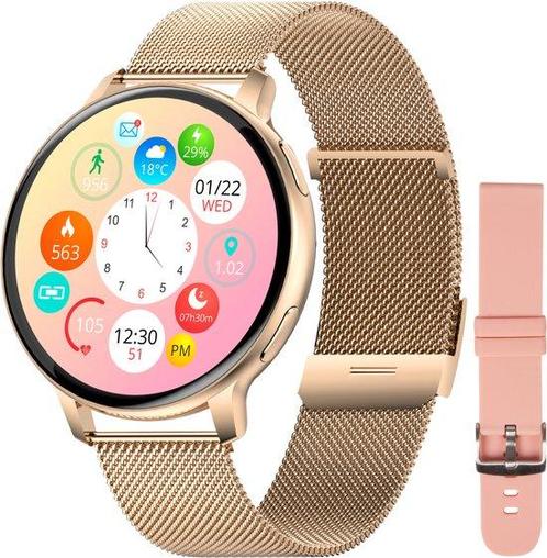 Tweedekans | Nuvance Smartwatch Dames - Incl. RVS &, Handtassen en Accessoires, Smartwatches, Ophalen of Verzenden