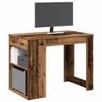 vidaXL Bureau met lade en plank 102x62x77,5 cm bewerkt hout, Huis en Inrichting, Verzenden, Nieuw