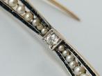 Broche - 14 karaat Geel goud Diamant (Natuurlijk) -, Handtassen en Accessoires, Antieke sieraden