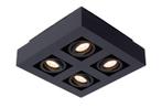 Lucide XIRAX - Moderne Dim to Warm LED spot viervoudig zwart, Huis en Inrichting, Lampen | Plafondlampen, Nieuw, Trendy verlichting
