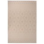 vidaXL Buitenkleed met patroon platgeweven 160x230 cm bruin, Huis en Inrichting, Verzenden, Nieuw
