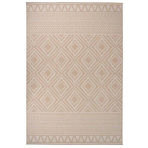 vidaXL Buitenkleed met patroon platgeweven 160x230 cm bruin, Huis en Inrichting, Stoffering | Tapijten en Vloerkleden, Nieuw, Verzenden