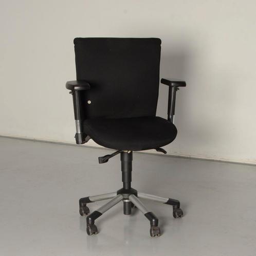 Interstuhl A122 bureaustoel, zwart, 2D armleggers, Maison & Meubles, Chaises de bureau, Enlèvement ou Envoi