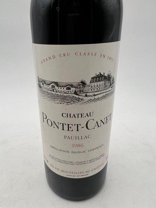 1986 Château Pontet Canet - Bordeaux, Pauillac 5ème Grand, Verzamelen, Wijnen