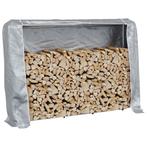 vidaXL Haardhoutrek met regenhoes 200x25x150 cm, Verzenden