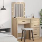 vidaXL Kaptafel met LED-verlichting - Sonoma Eik 50x41x135, Verzenden, Nieuw