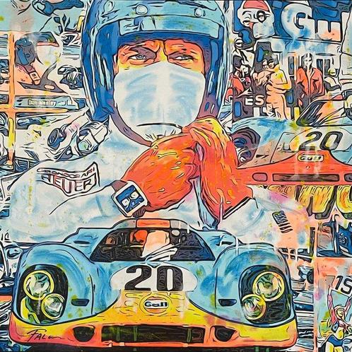 Joaquim Falco (1958) - Le Mans-Steve Mc Queen, Antiquités & Art, Art | Peinture | Moderne