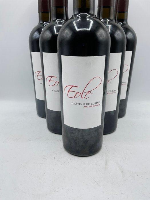 2015 Eole Château de Cordes - Minervois - 6 Flessen (0.75, Verzamelen, Wijnen