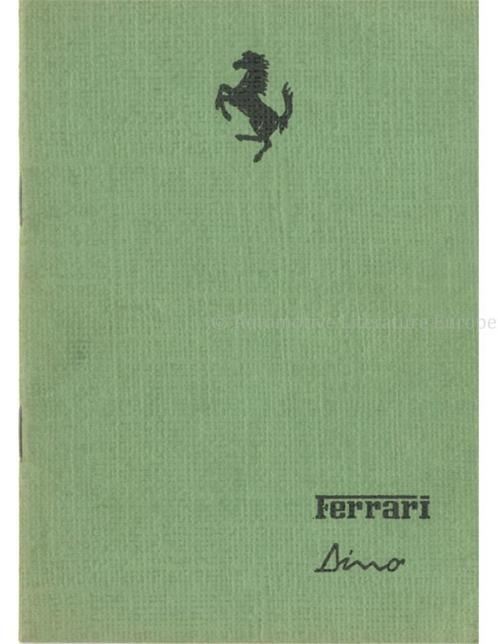 1972 FERRARI DINO VERKOOP & SERIVCE ORGANISATIE, Autos : Divers, Modes d'emploi & Notices d'utilisation