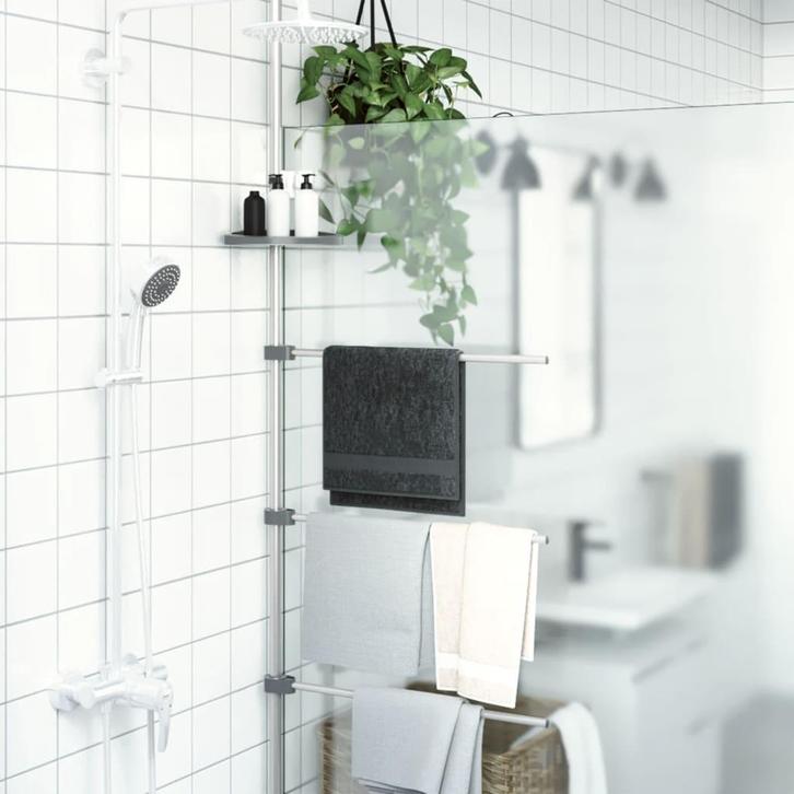 vidaXL Handdoekenrek 47x280 cm aluminium, Maison & Meubles, Salle de bain | Linge de bain & Accessoires, Envoi
