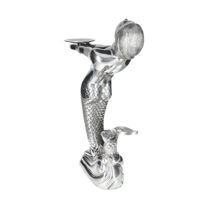 sculptuur, Zeemeermin - kaarsenhouder - 52 cm - Aluminium, Antiek en Kunst, Kunst | Designobjecten