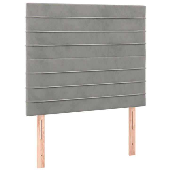 Hoofdborden 90cm Fluweel Grijs - Retour deal - 41% Korting, Huis en Inrichting, Slaapkamer | Bedden, 90 cm, Verstelbaar, Grijs