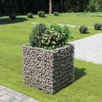 vidaXL Gabion plantenbak verhoogd 90x90x100 cm, Tuin en Terras, Bloempotten, Verzenden, Nieuw