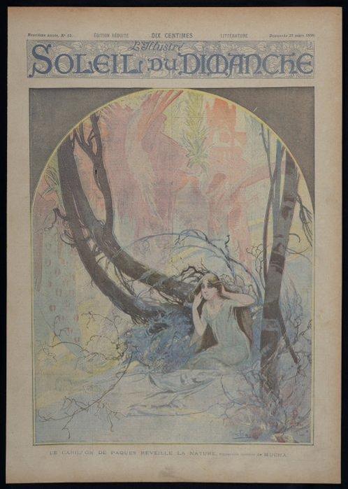 Alphonse Mucha (1860-1939) - Soleil du Dimanche : Le, Antiek en Kunst, Kunst | Designobjecten