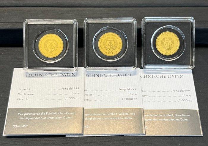 Duitsland. 3x 20 Mark (modern restrike) 2024. 1/1000 Oz, Postzegels en Munten, Munten | Europa | Niet-Euromunten