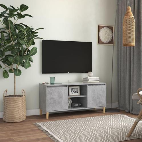 vidaXL Tv-meubel met massief houten poten 103,5x35x50 cm, Huis en Inrichting, Kasten |Televisiemeubels, Nieuw, Verzenden