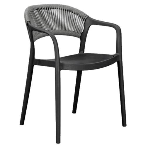 Stoel | PVC Rotan/Kunststof | Zwart/Grijs | In-/Outdoor |, Zakelijke goederen, Horeca | Keukenapparatuur, Nieuw in verpakking