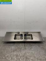 Bac à évier en acier inoxydable Double évier avec robinet, Verzenden