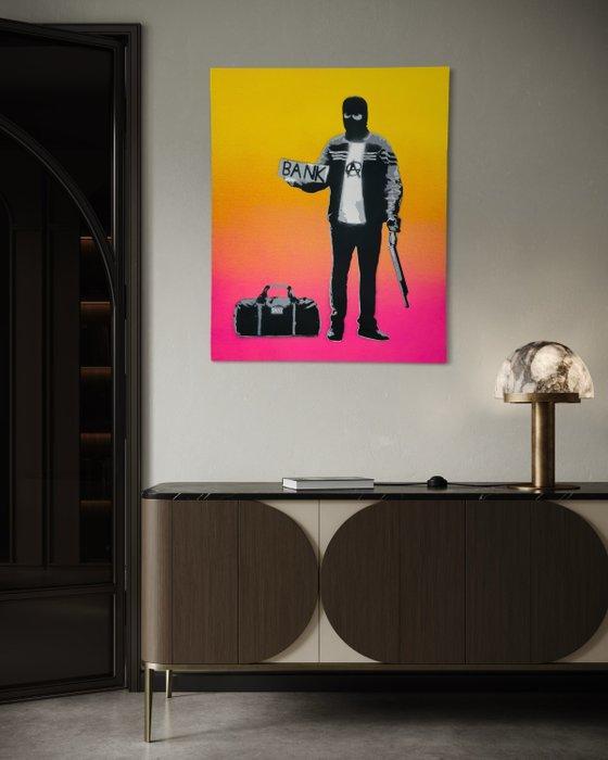 Sinao - Hitch Hiker [100% handmade], Antiek en Kunst, Kunst | Schilderijen | Modern