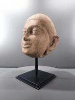 Mathura, Kushan period Een groot roze zandstenen hoofd van, Verzamelen