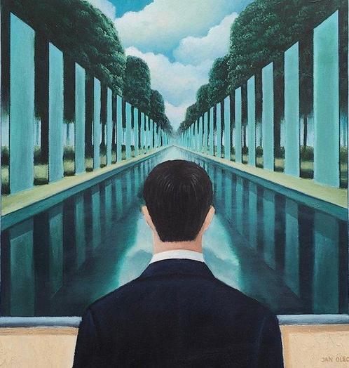 Jan Olech (XX) - The Infinity, Antiek en Kunst, Kunst | Schilderijen | Modern