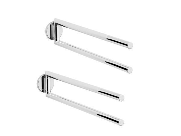 Veiling - 2x Novio handdoekhouder 2-lids 400x60mm Riga gebor, Huis en Inrichting, Badkamer | Badtextiel en Accessoires