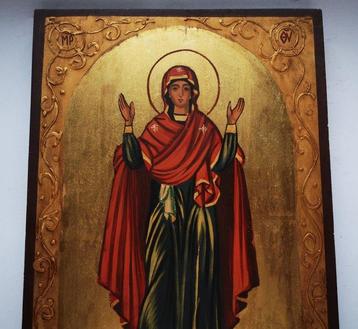 Icône - Intercession de la Vierge, icône bulgare peinte à la