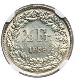 Zwitserland, Bern 1/2 Franc 1959 - NGC MS62