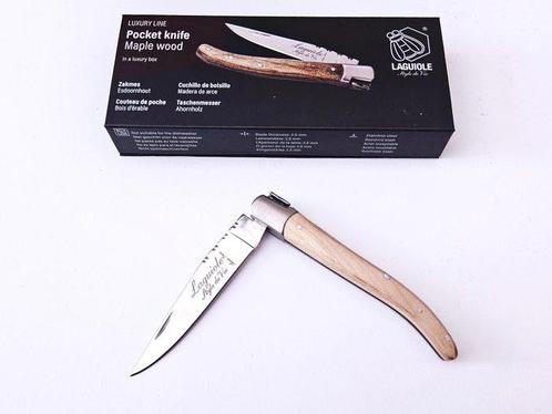 Laguiole - Pocket Knife - Maple Wood - style de - Zakmes, Antiquités & Art, Antiquités | Ustensiles de cuisine