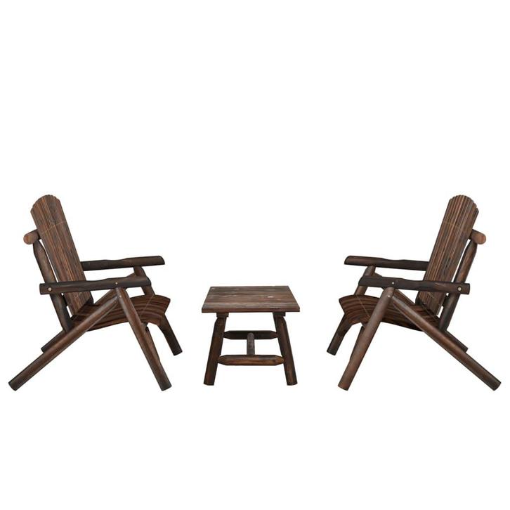vidaXL 3-delige Loungeset massief vurenhout, Tuin en Terras, Tuinsets en Loungesets, Loungeset, Nieuw, Verzenden