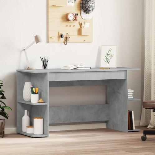 vidaXL Bureau 140x50x75 cm bewerkt hout betongrijs, Huis en Inrichting, Bureaus, Nieuw, Verzenden
