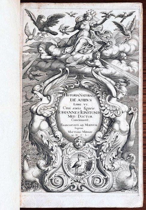 Merian/Jonston - [ERSTAUSGABE] Historiae Naturalis Avibus -, Antiek en Kunst, Antiek | Boeken en Manuscripten