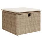 Tuinkruk met kussen beige | Retour Deal | 39% Korting, Verzenden, Nieuw, Rotan, Hocker