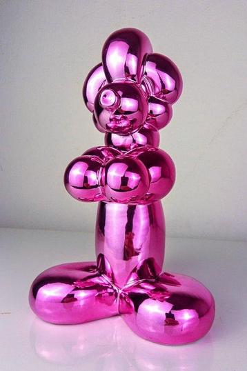 Figurine - Pink Balloon Dog - Jeff Koons Style - Porcelaine
