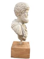 sculptuur, Busto imperatore Marco Aurelio - 42 cm - Steen