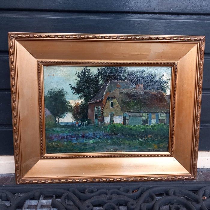 Chris Snijders (1881-1943) - Boerderijgezicht, Antiek en Kunst, Kunst | Schilderijen | Klassiek