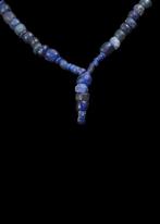 Oud-Romeins Donkerblauw glas Kralenketting (Zonder